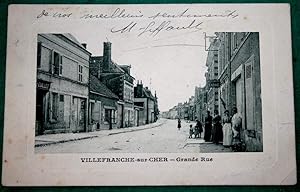 Bild des Verkufers fr Carte Postale Ancienne - VILLEFRANCHE/CHER - Grande Rue - zum Verkauf von JOIE DE LIRE