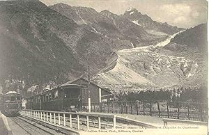 Image du vendeur pour Carte Postale Ancienne - 6657 - Gare et Glacier d'Argentires et l'Aiguille du Chardonnet. mis en vente par JOIE DE LIRE