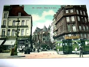 Bild des Verkufers fr Carte Postale Ancienne - 59 - LILLE - Place de la Gare. Editions G.L. zum Verkauf von JOIE DE LIRE
