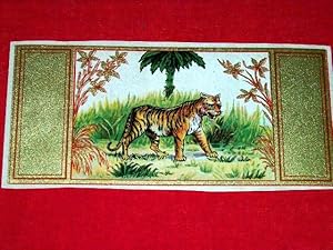 Bild des Verkufers fr Trs belle tiquette chromolithographie ancienne preuve avant la lettre - Thme :TIGRE zum Verkauf von JOIE DE LIRE