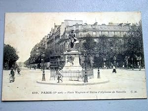 Bild des Verkufers fr Carte Postale Ancienne - 410 - PARIS-Place Wagram et Statue d'Alphonse de Neuville. zum Verkauf von JOIE DE LIRE