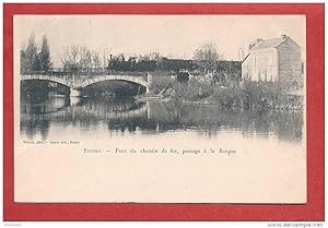 Carte Postale ancienne - RETHEL - Pont du Chemin de Fer - Passage à la Barque.
