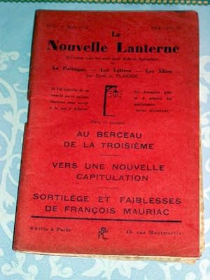 La Nouvelle Lanterne, N° 63- Mars 1933 - La Politique - Les Lettres -Au berceau de la Troisième -...