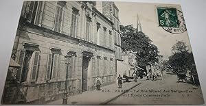 Seller image for Carte Postale Ancienne - 678-PARIS. Boulevard des Batignolles et l'Ecole Normale. for sale by JOIE DE LIRE