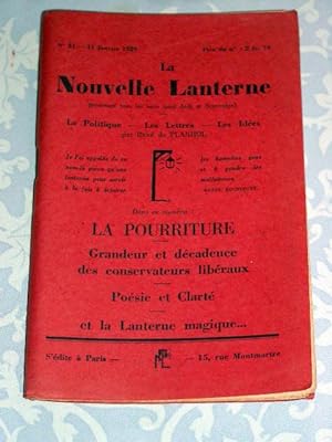 La Nouvelle Lanterne, N°21- Janvier 1929 - La Politique - Les Lettres - Les Idées. La Pourriture ...