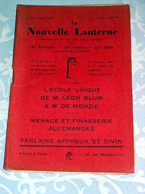 La Nouvelle Lanterne, N°65 - Mai 1933 - La Politique - Les Lettres - L'Ecole unique de Léon blum ...