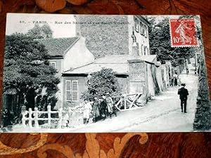 Bild des Verkufers fr Carte Postale Ancienne - 40 - PARIS - Rue des Saules et rue Saint Vincent. zum Verkauf von JOIE DE LIRE