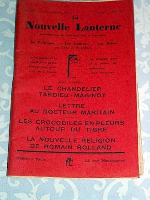 La Nouvelle Lanterne, N°30- Décembre 1929 - La Politique - Les Lettres - Les Idées. Le chandelier...
