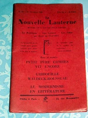 La Nouvelle Lanterne, N°19- Novembre 1928 - La Politique - Les Lettres - Les Idées. Petit Père Co...