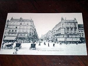 Bild des Verkufers fr Carte Postale Ancienne - 81- LILLE. La Rue Nationale. E.C. zum Verkauf von JOIE DE LIRE