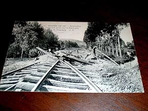 Bild des Verkufers fr Carte Postale Ancienne - 97 - GUERRE DE 1914 - Destruction d'une voie ferre sur le Nord prs de Pecquigny. zum Verkauf von JOIE DE LIRE