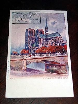 Bild des Verkufers fr Carte Postale Ancienne - CATHEDRALE NOTRE DAME PARIS. Offert par la Grande Parfumerie Tout  prix rduit. zum Verkauf von JOIE DE LIRE