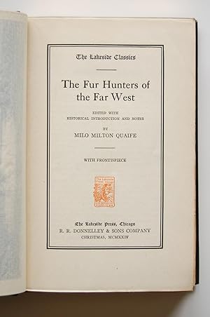 Imagen del vendedor de The Fur Hunters of the Far West a la venta por North Star Rare Books & Manuscripts