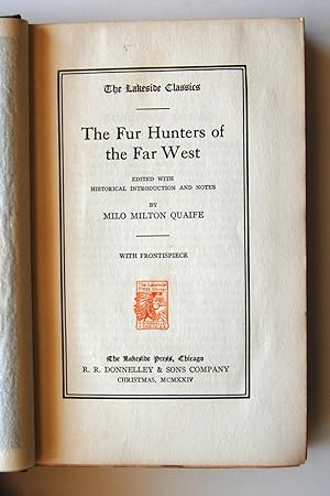 Imagen del vendedor de The Fur Hunters of the Far West a la venta por North Star Rare Books & Manuscripts