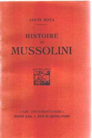 Seller image for Histoire de mussolini for sale by librairie philippe arnaiz