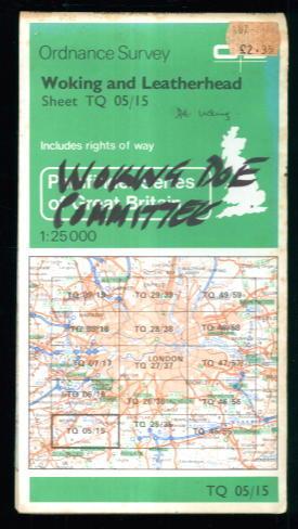 Woking and Leatherhead 1:25000 Map Sheet TQ 05/15