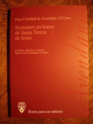 Imagen del vendedor de Sermones en honor de Santa Teresa de Jess a la venta por Librera Antonio Azorn