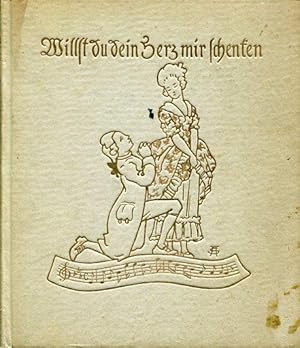 Imagen del vendedor de Willst du dein Herz mir schenken: Ein Strau von Liebesliedern aus acht Jahrhunderten deutscher Dichtung mit Bildern deutscher Meister der Gegenwart. a la venta por Antiquariat am Flughafen