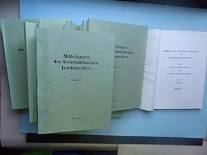 Mitteilungen des Steiermärkischen Landesarchivs. Folge 18 bis Folge 34 komplett in 16 Bänden (Fol...