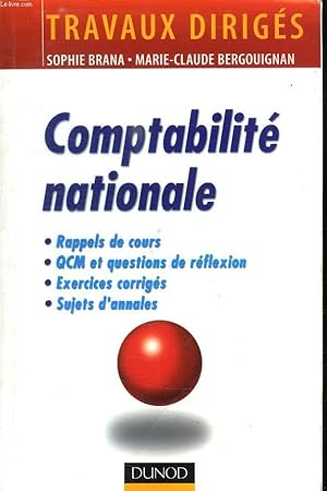 Imagen del vendedor de COMPTABILITE NATIONALE. EXEMPLAIRE DE TRAVAIL. a la venta por Le-Livre