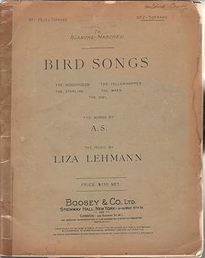 Seller image for Bird Songs, for Soprano: [No. 1] the Woodpigeon. [No. 2] the Yellowhammer. [No. 3] the Starling. [No. 4. ] the Wren. [No. 5] the Owl. for sale by Jonathan Grobe Books