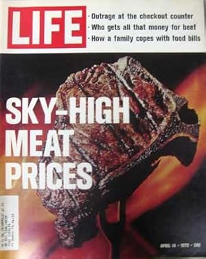 Life Magazine April 14, 1972. Cover: Sky-high meat Prices