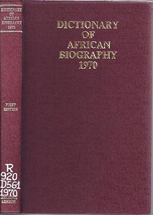 Bild des Verkufers fr Dictionary of African Biography, 1970 zum Verkauf von The Ridge Books