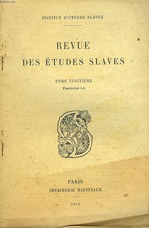 Bild des Verkufers fr LA REVUE DES ETUDES SLAVES. EXTRAIT DU TOME 20e, 1942. FASC. 1-4. DES NOMS DE FAMILLE EN BULGARE par LEON BEAULIEU. II. zum Verkauf von Le-Livre