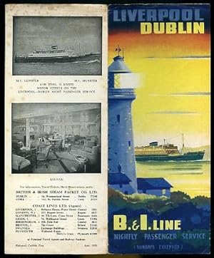 LIVERPOOL DUBLIN British & Irish Line Brochure 1958