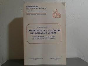 Contribution a l'analyse du syntagme verbal: Étude morpho-syntaxique et statistique des coverbes