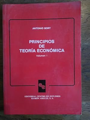 Bild des Verkufers fr PRINCIPIOS DE TEORA ECONMICA (Volumen 1) zum Verkauf von Librera Pramo
