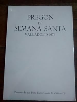 Bild des Verkufers fr PREGN DE SEMANA SANTA, VALLADOLID 1976 zum Verkauf von Librera Pramo