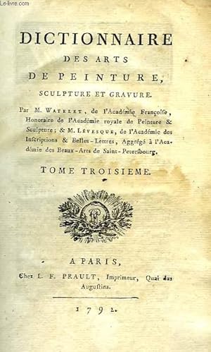 Immagine del venditore per DICTIONNAIRE DES ARTS DE PEINTURE, SCULPTURE ET GRAVURE, TOME III venduto da Le-Livre