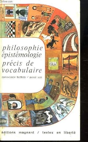 Bild des Verkufers fr PHILOSOPHIE, EPISTEMOLOGIE PRECIS DE VOCABULAIRE. zum Verkauf von Le-Livre