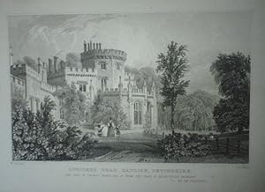 Original Antique Engraved Print Illustrating Luscombe, Near Dawlish in Devonshire.