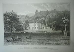 Original Antique Engraved Print Illustrating Kellerton Park in Devonshire.