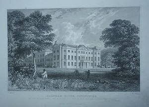 Original Antique Engraved Print Illustrating Saltram House in Devonshire.