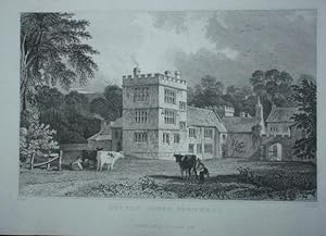 Original Antique Engraved Print Illustrating Cotele House in Cornwall.