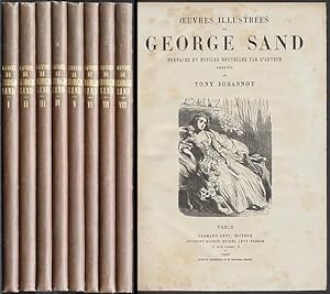 Oeuvres illustrees de George Sand. 8 Bände/Volumes. Prefaces et notices nouvelles par l'autheur. ...