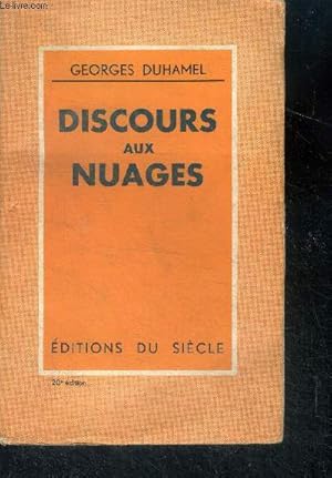 Imagen del vendedor de Discours aux nuages - 20e edition a la venta por Le-Livre