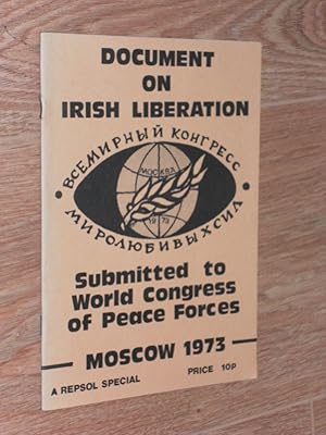 Seller image for Document on Irish Liberation Submitted to World Congress of Peace Forces for sale by Dublin Bookbrowsers