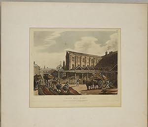 Bild des Verkufers fr LEADEN HALL MARKET. [LONDON] ORIGINAL HANDCOLORED AQUATINT, 1809 zum Verkauf von BLACK SWAN BOOKS, INC., ABAA, ILAB