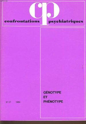 Image du vendeur pour CONFRONTATIONS PSYCHIATRIQUES Gnotype et Phnotype N27 mis en vente par JLG_livres anciens et modernes