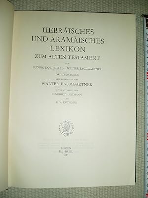 Immagine del venditore per Hebrisches und aramisches Lexikon zum Alten Testament [Volume 1] venduto da Expatriate Bookshop of Denmark