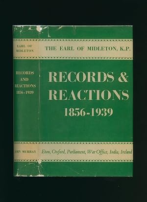Image du vendeur pour Records and Reactions 1856-1939 [Signed] mis en vente par Little Stour Books PBFA Member