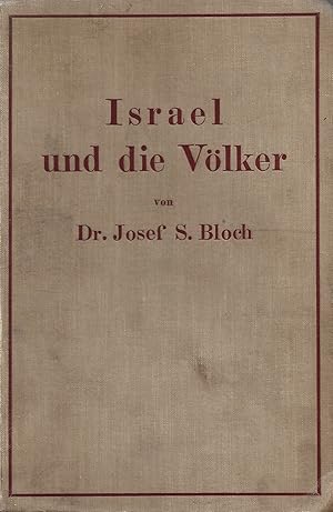 Seller image for ISRAEL UND DIE VLKER: NACH JDISCHER LEHRE for sale by Dan Wyman Books, LLC