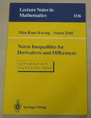 Imagen del vendedor de Norm Inequalities for Derivatives and Differences (Lecture Notes in Mathematics) a la venta por GuthrieBooks