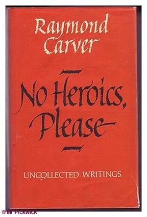 Imagen del vendedor de No Heroics, Please a la venta por Mr Pickwick's Fine Old Books