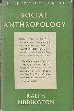 Seller image for An Introduction to Social Anthropology (4th Ed) Vol. I for sale by Mr Pickwick's Fine Old Books