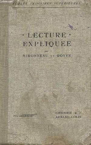 Seller image for LECTURE EXPLIQUEE. for sale by Le-Livre
